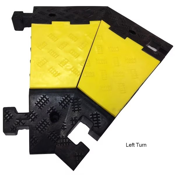 Left Turn for 5 Channel Extreme Rubber Cable Protector, Electriduct, Mfr#: CP-RPS-517-LT